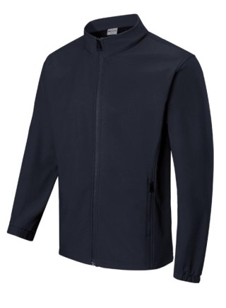 Mens Softshell Jacket-Navy LHB E-1047 / Back DTF / RHB Velcro + 2 Badges:Navy