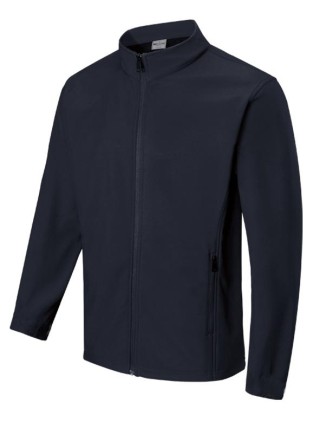 Men's OFFICE Softshell Jacket - Navy LHB E-1047 + 2 Badges NO VELCRO or BACK PRINT:Navy