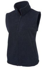 Ladies Polar Fleece Vest-Navy LHB E-1047 / Back E-1187 / RHB Velcro 